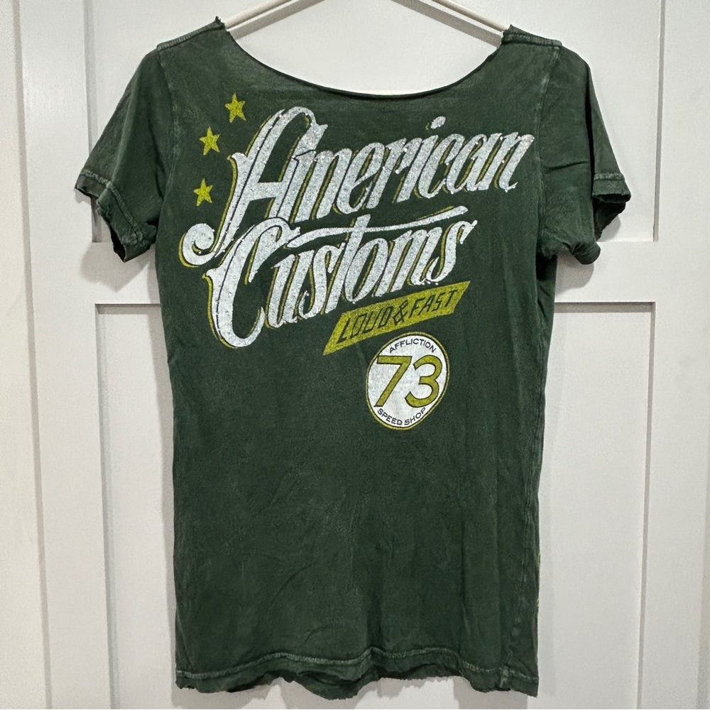 Affliction Lost Souls short sleeve tshirt size medium Y2K Grunge - Picture 3 of 3